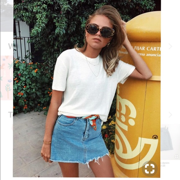 Brandy Melville Dresses & Skirts - Brandy Melville}• Juliette denim skirt